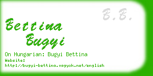 bettina bugyi business card